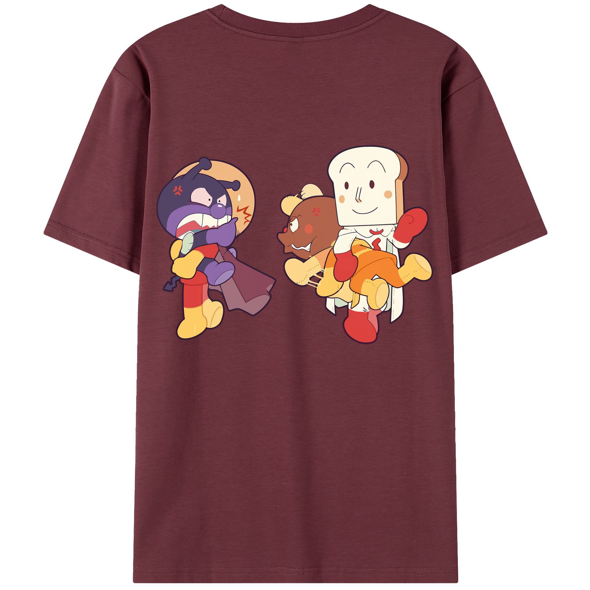 （画像用） アンパンマン Anpanman 綿100％半袖Tシャツ（背面プリント）